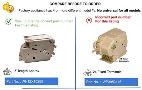 GlobPro PD00032933 PS960635 1089307 AP3775089 Washer Timer 24 Terminals 6" length Approx. Replacement for and compatible with General Electric Heavy DUTY