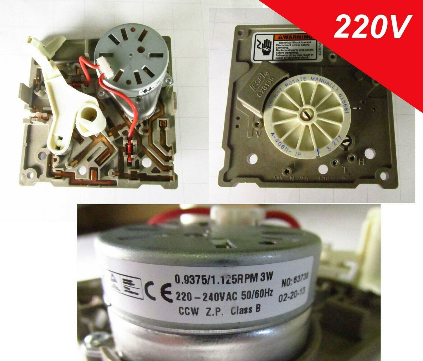 Icemaker board motor control IM S 106 628071 220 Volts 79221-004 SIEMENS es: KF5