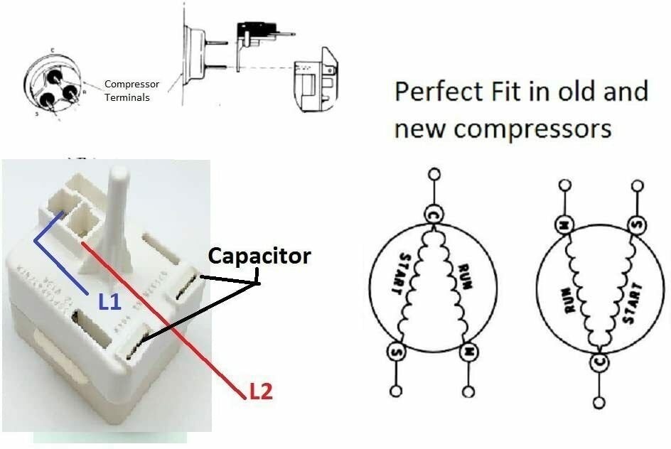 2-3 days delivery 297237702 Kenmore Refrigerator Relay-FREE capacitor  297237702