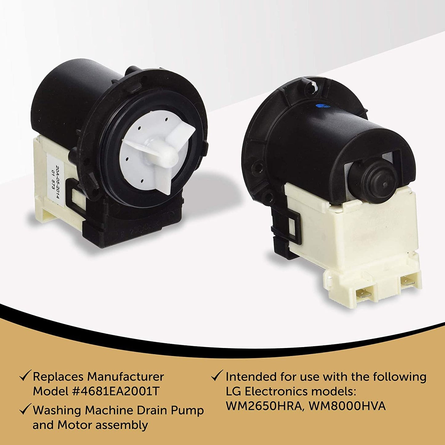 Appliance Pros Compatible Washer Pump for LG 4681EA2001T