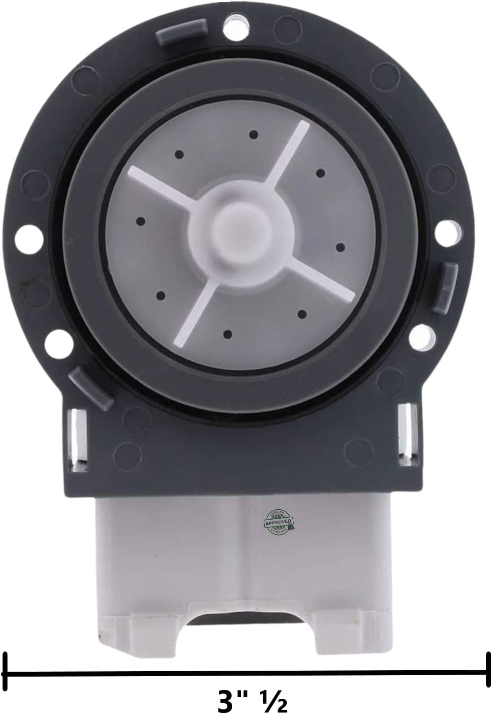 GlobPro DC31-00054D Washer Drain Pump Motor 3" ½ length Approx Replacement for and compatible with Samsung Heavy DUTY