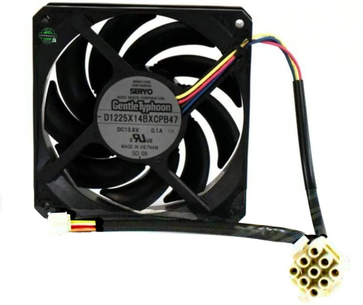 GlobPro D1225X14BXCPB47 Refrigerator Condenser Fan Motor 239D1306P002 NIDEC -2 connector Replacement for and compatible with GE Heavy DUTY