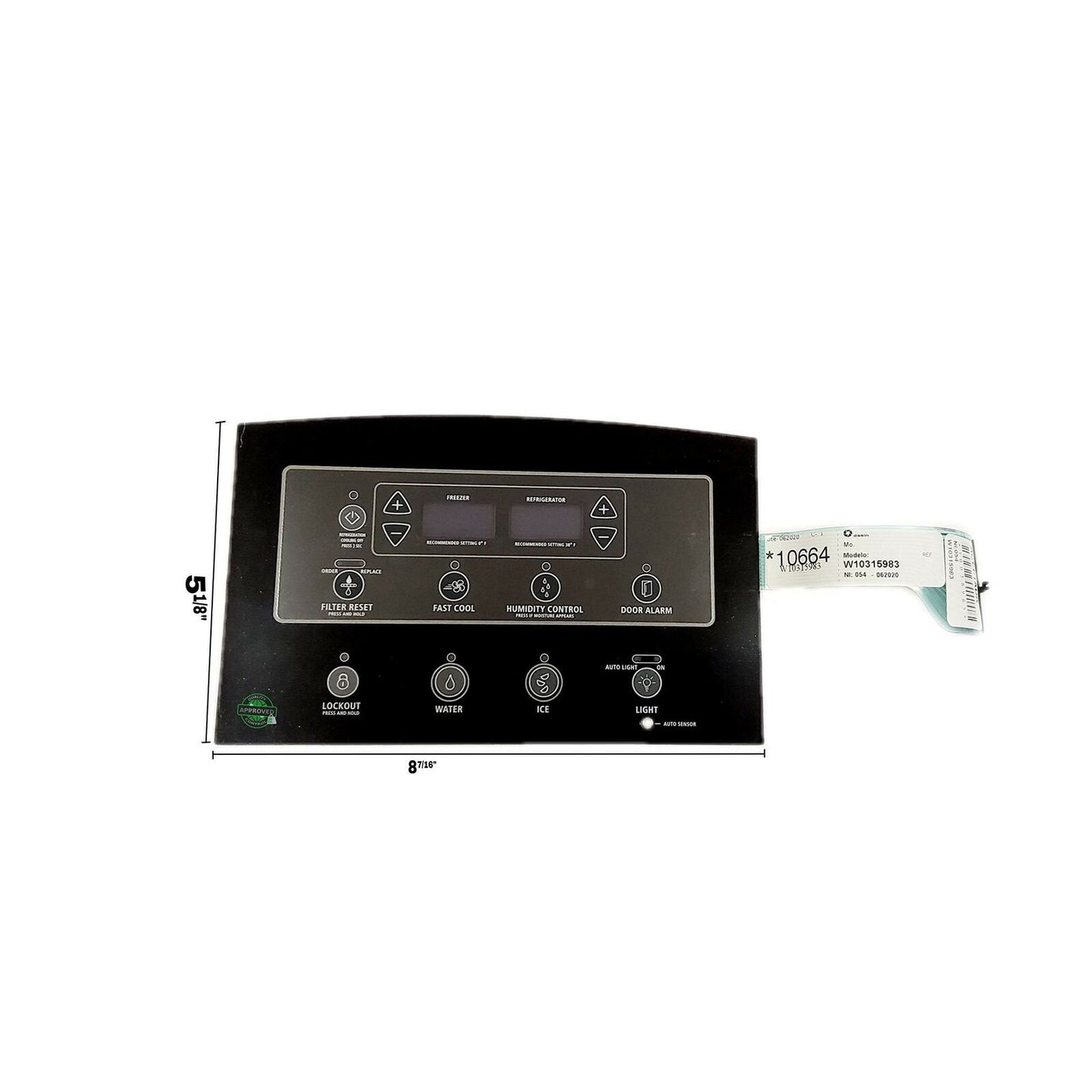 GlobPro AP5999359-PS11731474 Dispenser Control Board and Touchpad (Black) (ON...