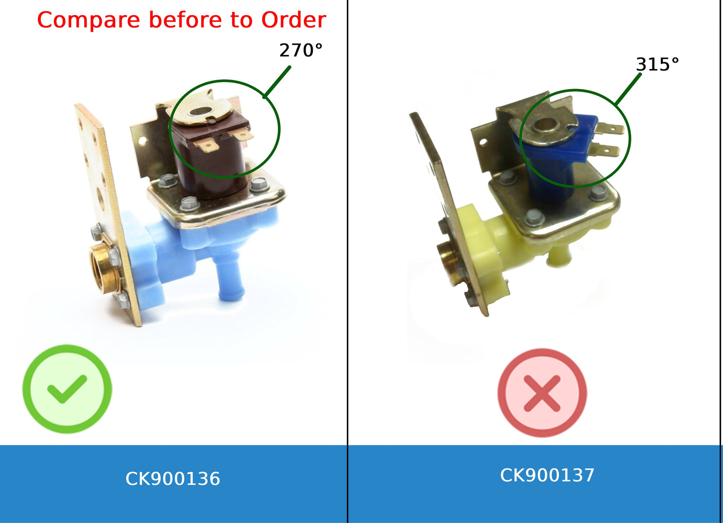 GlobPro 12-2548-01 USEONG U-line Water Valve, 24V, 60HZ Compatible with #76006 Uline Heavy DUTY