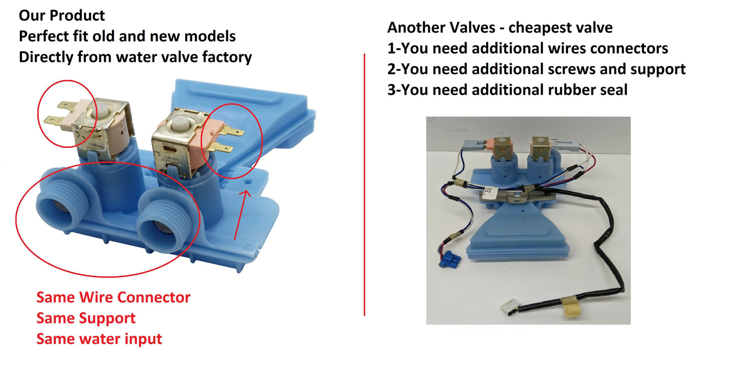 GE Mabe  Washer Water Valve K-78637-2 274C16 G001/2/3/.12,  K-78863-2, 290D1316G009, K-78863-3