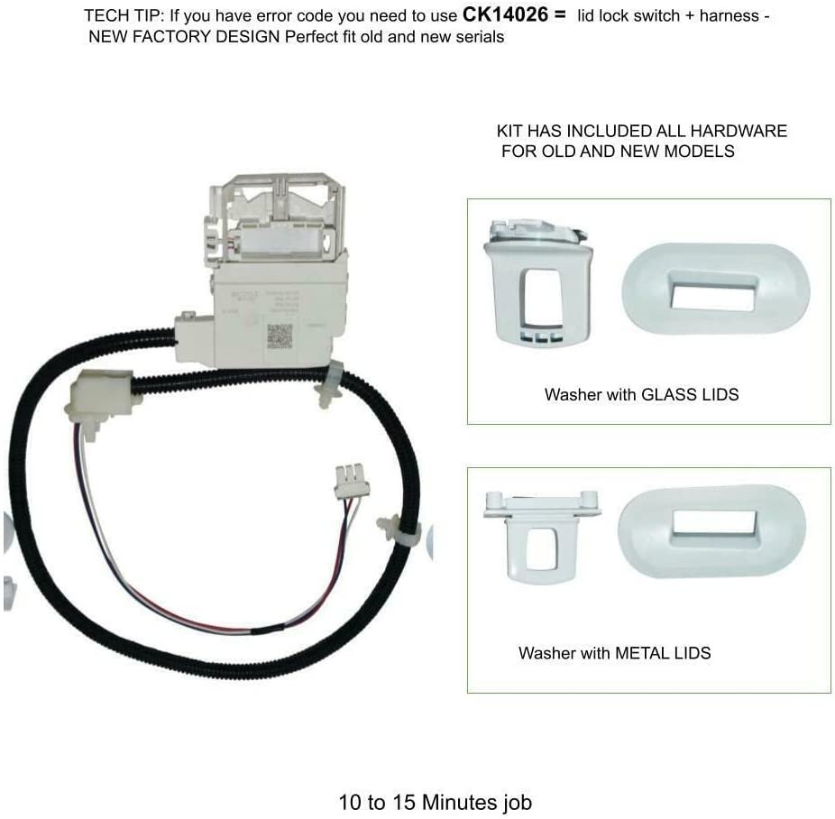 CK14026 Fits Washer laundry old #290D1580P002 /1/3/4/5/6/7/8/9 ERROR CODE Soluti Heavy DUTY