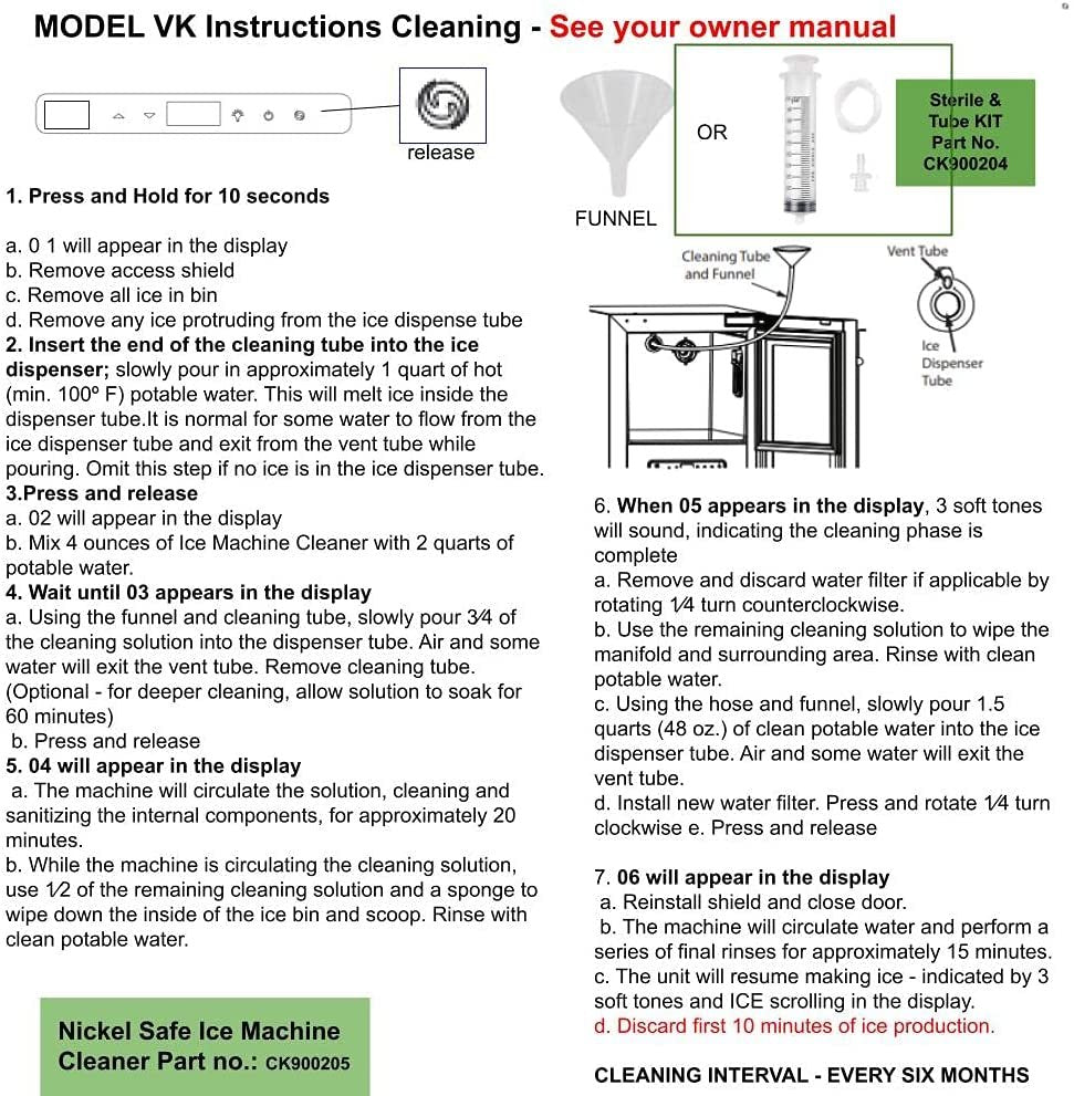 Global Products Ice Machine Cleaner Compatible with KitchenAid 4784604
