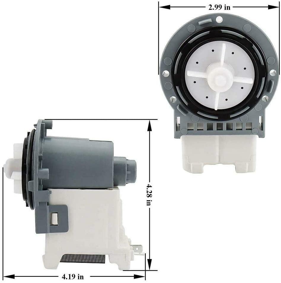 E-DrUS CKD1360 Washer Fits ASKOLL Mod.M85 Drain Pump Motor Impeller blades included W10422971 compatible with Maytag Heavy DUTY