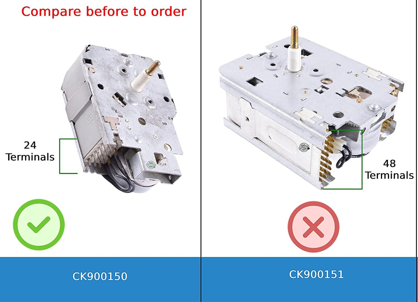 GlobPro PD00053970 EAP896496 AP3607885 PS896496 Washer Timer 24 terminals 6" length Approx. Replacement for and compatible with Whirlpool Kenmore KitchenAid Estate Heavy DUTY