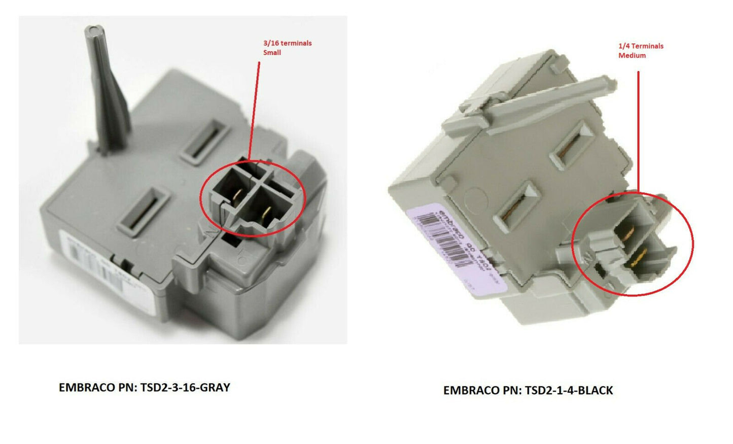 2-3 Days Delivery - WR07X10097 Fits Kenmore Refrigerator Relay Overload 1/4 ter