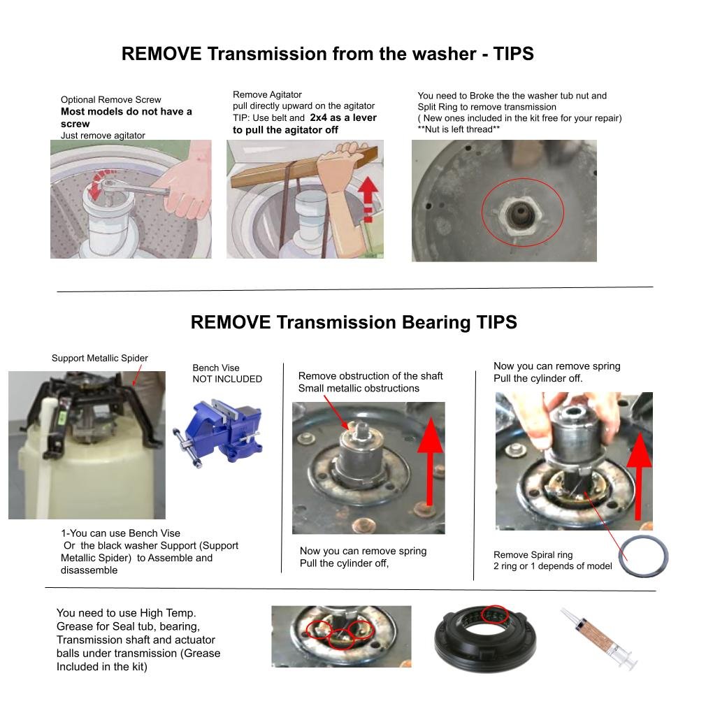 AP2046402  Washer Transmission KIT, repair for Bearing NOISE Fit for AP2046402 CK900294