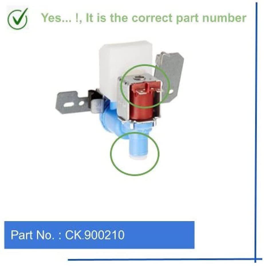 GlobPro WR57X10033 Fridge Water Inlet Valve Only1 Coil ¼"inches hose Replacement for and compatible with GE Kenmore Heavy DUTY