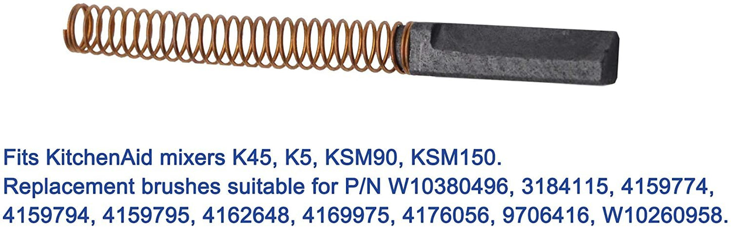 Carbon Motor Brushes Compatible for Mixers W10380496 or AP5178083 Motor Brush for KitchenAid - 2 Pack