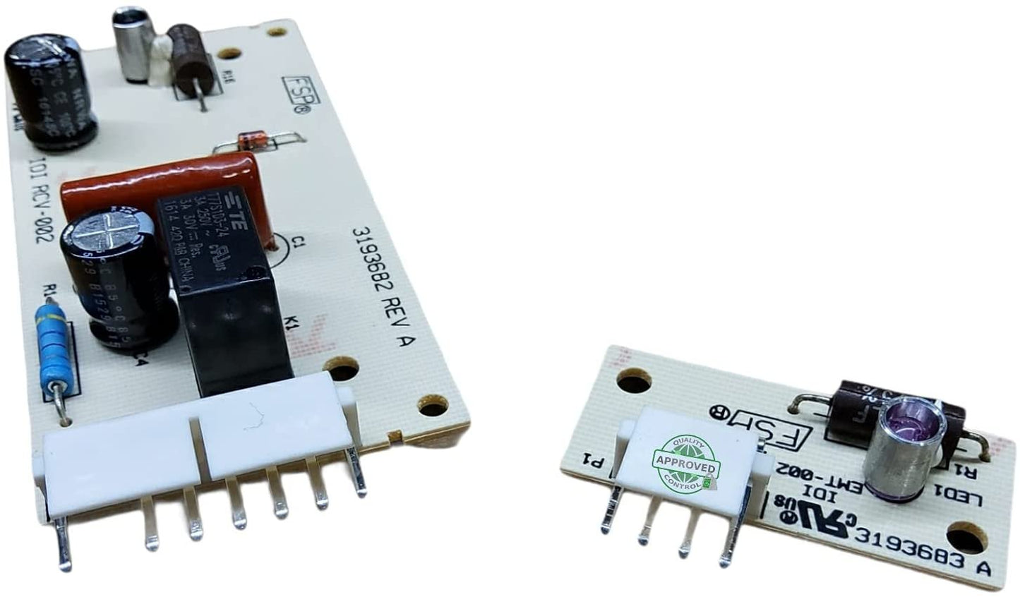 GlobPro W10757851 Fridge Control Board Kit 10" ½ length Approx. Replacement for and compatible with KitchenAid Whirlpool Kenmore Maytag Heavy DUTY