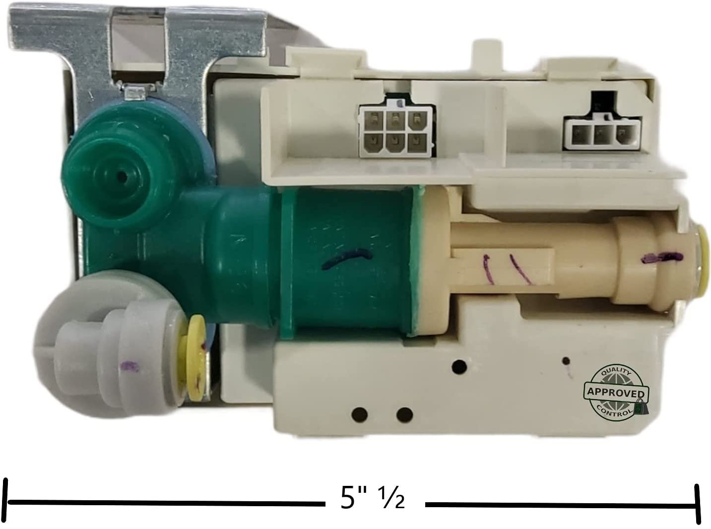 GlobPro WPW10217917 Ice Maker Water Inlet Valve 5" ½ length Approx. Replacement for and compatible with KitchenAid Whirlpool Maytag Kenmore Heavy DUTY