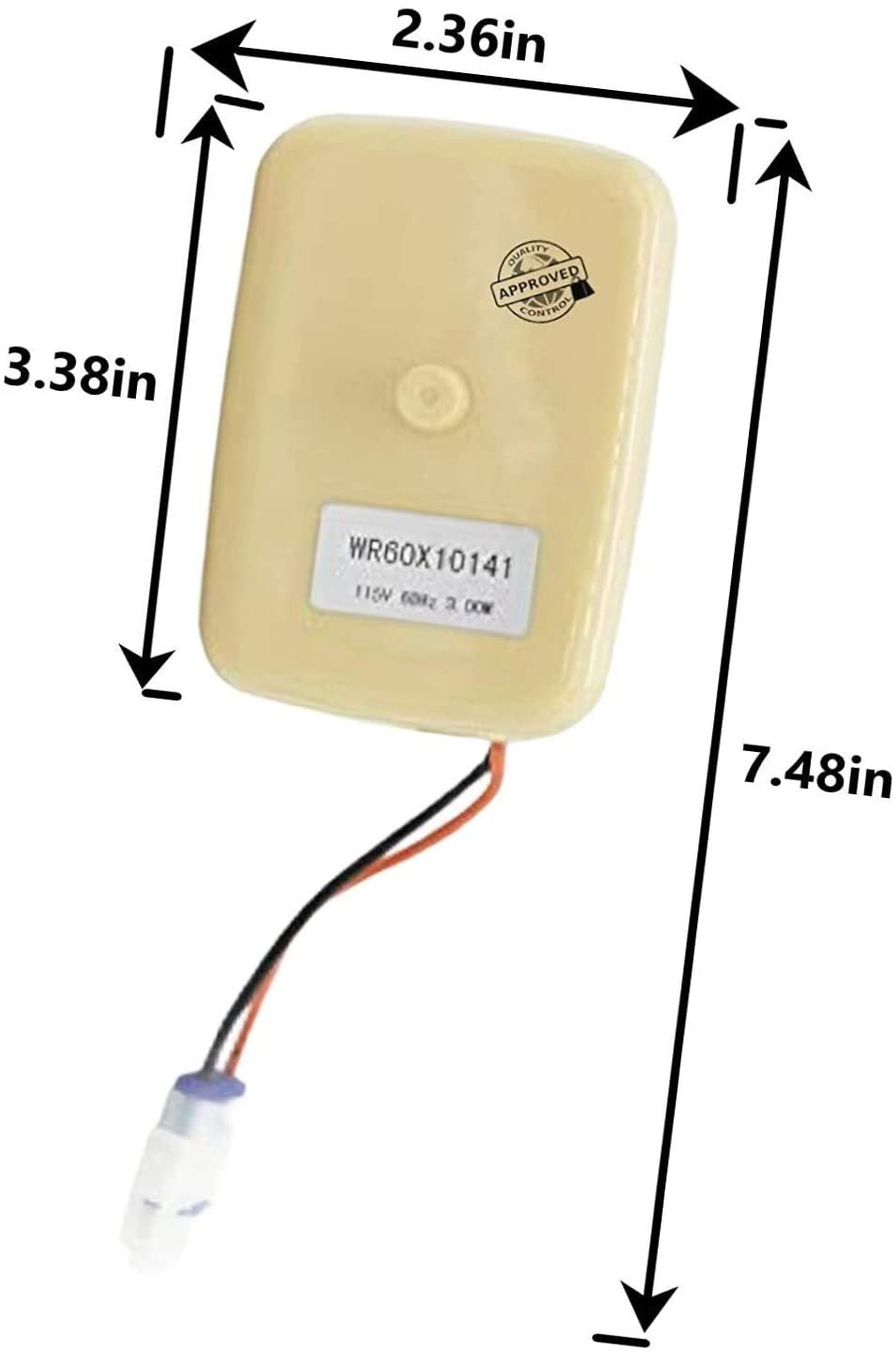 GlobPro WR60X10141 WR60X10346 WR60X27646 4322581 Refrigerator Evaporator Fan Motor Noisy 7.48in large Approx. Replacement for and compatible with General Electric WR60X10141 WR60X10346 Heavy DUTY