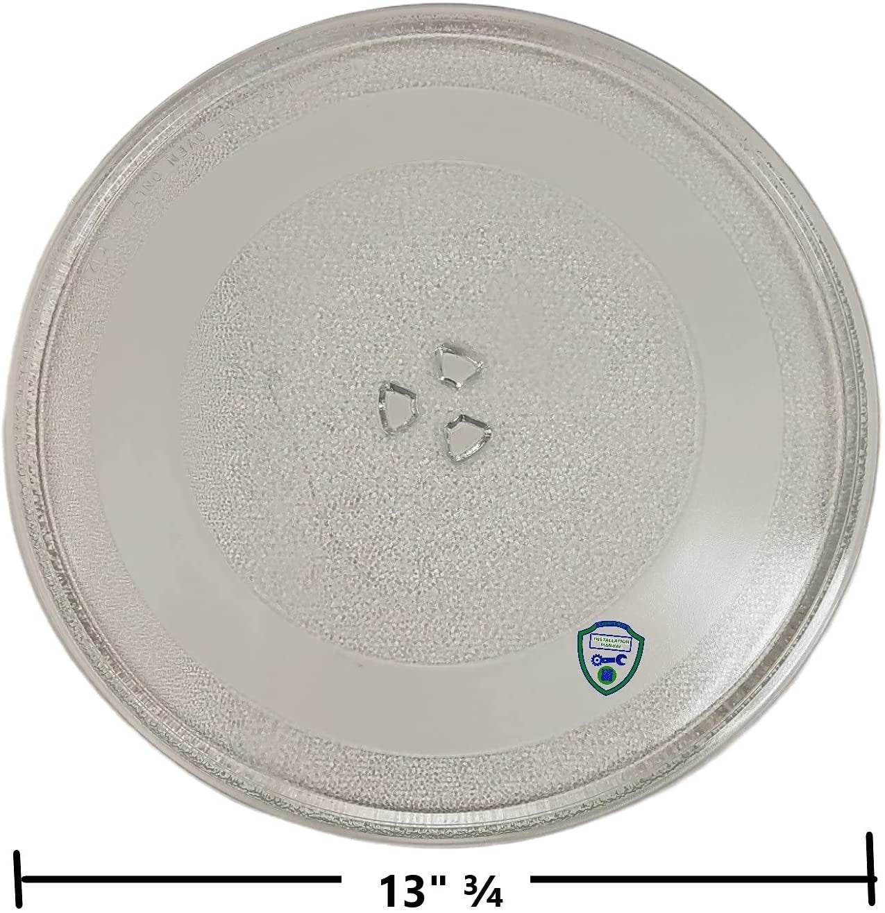 DrEquipUS 3390W1A019A Tray Glass Replacement for and compatible with Kenmore LG Sears Heavy DUTY