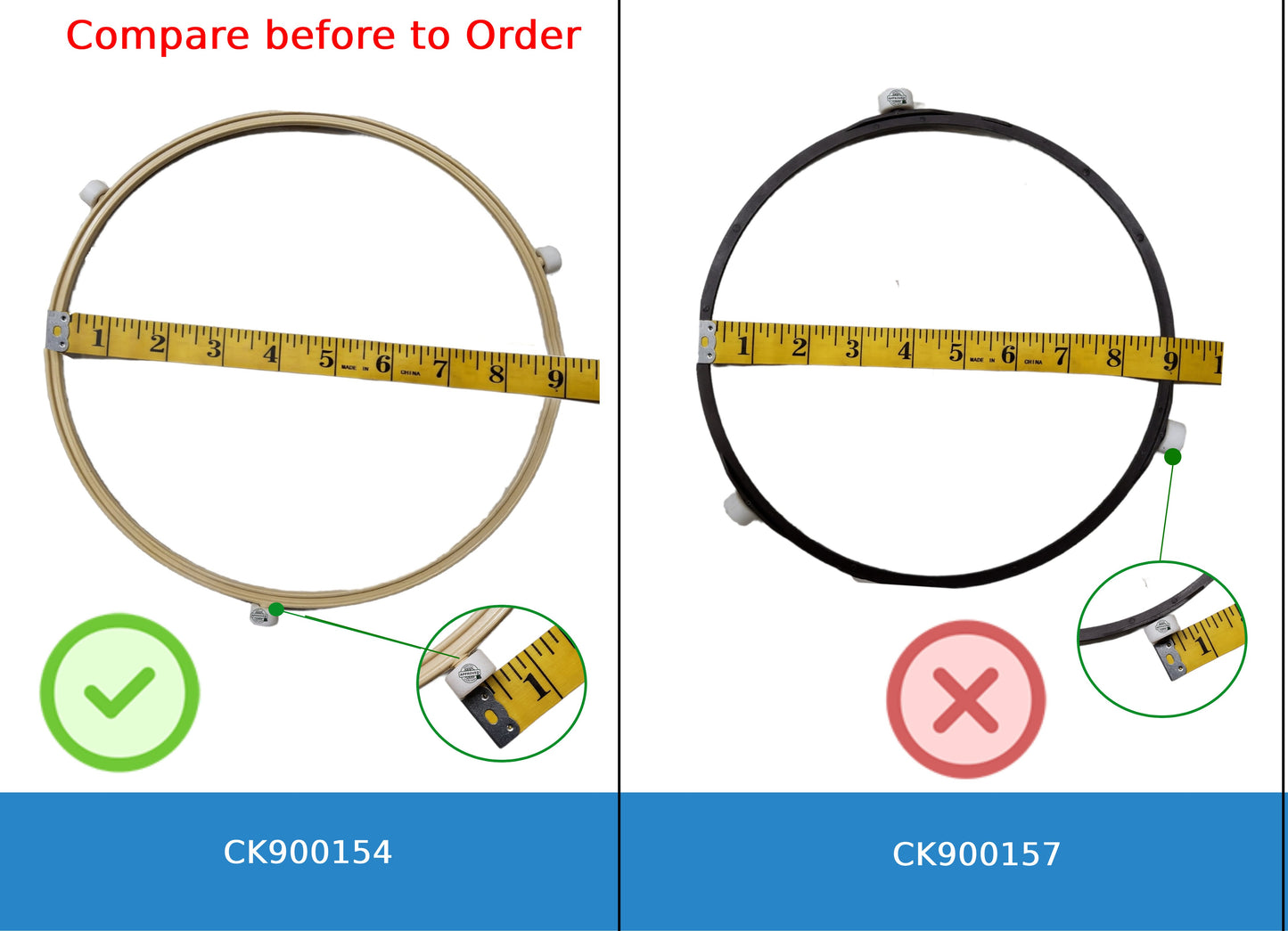GlobPro WB02X10895 Microwave Guide Roller Assembly 9" ¼ length Approx. Replacement for and compatible with General Electric Heavy DUTY