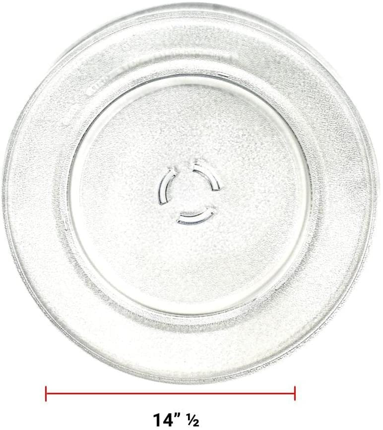 GlobPro 461967720541 Microwave Glass Cooking Tray 14" ½ Length Approx. Replacement for and Compatible with KitchenAid Maytag Jenn-Air Whirlpool Heavy Duty