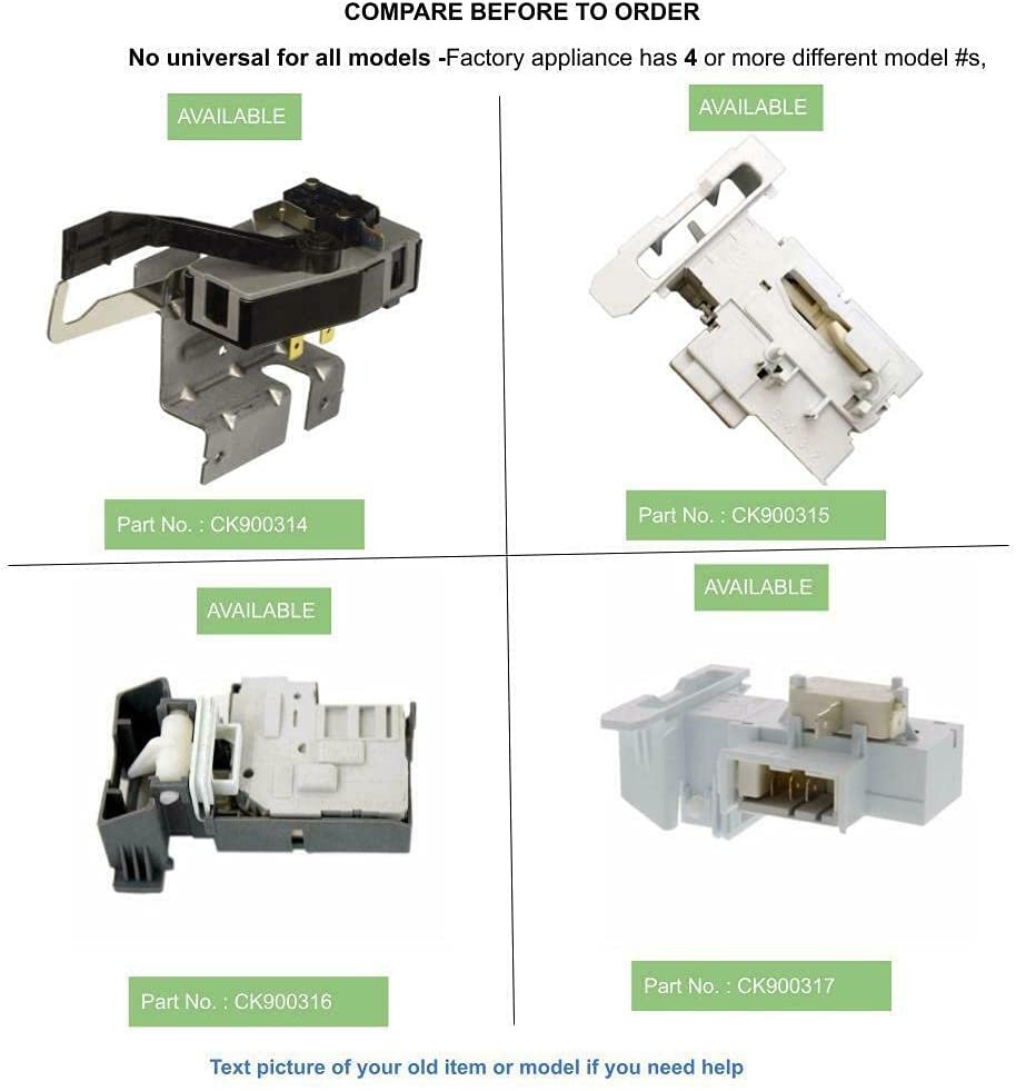E-DrUS CK900317 Washer Stackable Laundry Lid Lock Switch Compatible With GE Kenmore and compatible with Spacemaker Westinghouse Heavy DUTY