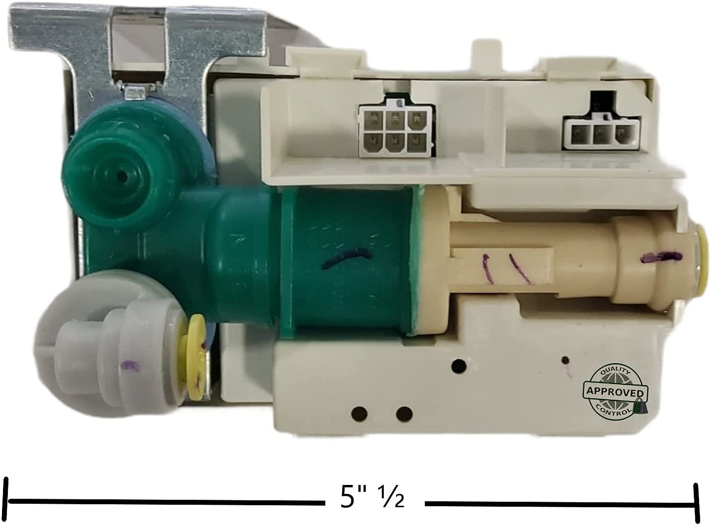 GlobPro 1469050 2313741 W10217917 Ice Maker Water Inlet Valve 5" ½ length Approx. Replacement for and compatible with KitchenAid Whirlpool Maytag Kenmore Heavy DUTY