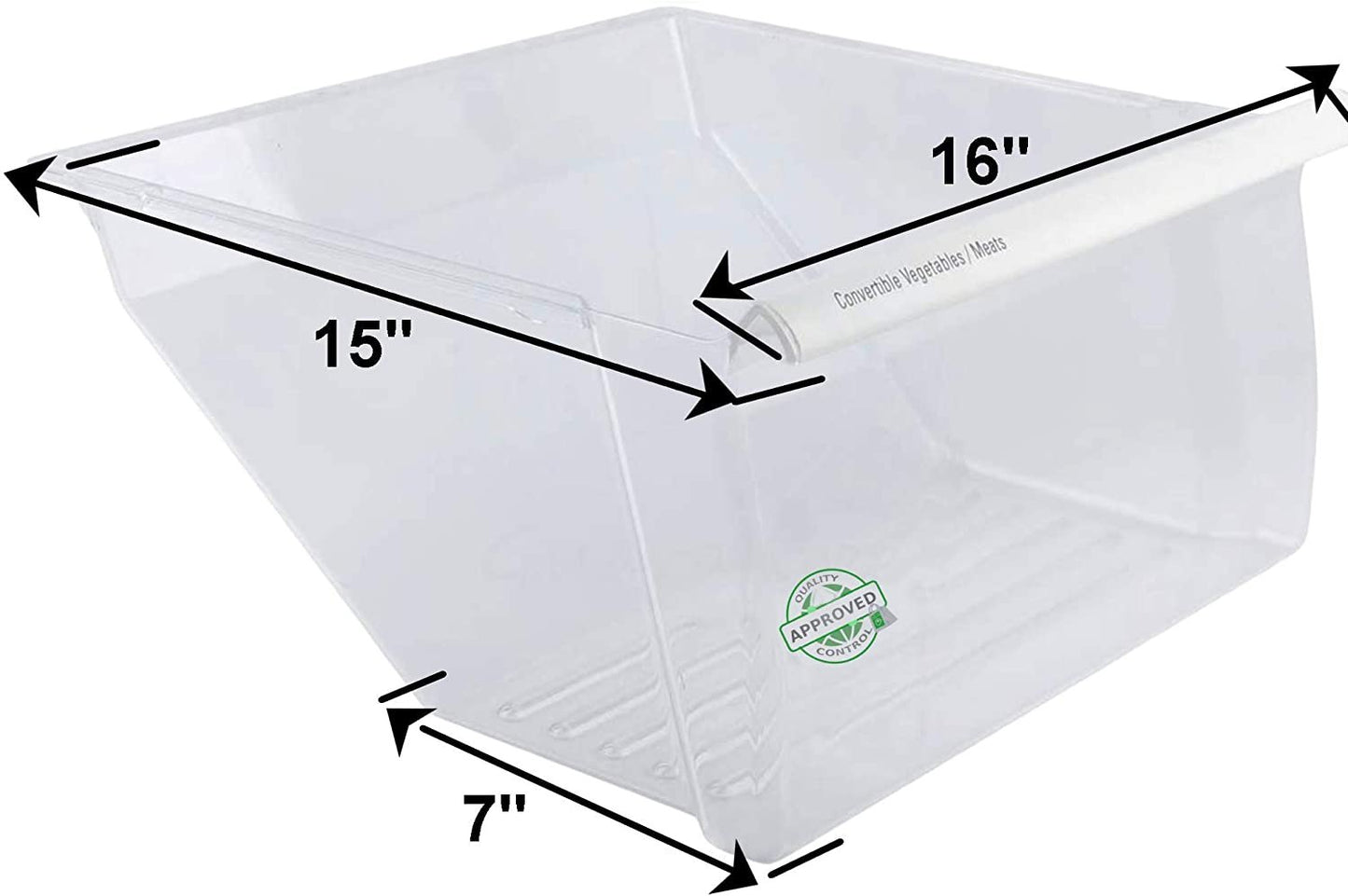 GlobPro 2188665 2188724 2189530 2189630 Refrigerator Crisper Drawer 16" length Approx. Replacement for and compatible with Whirlpool Roper Estate 2188665 2188724 2189530 2189630 Heavy DUTY