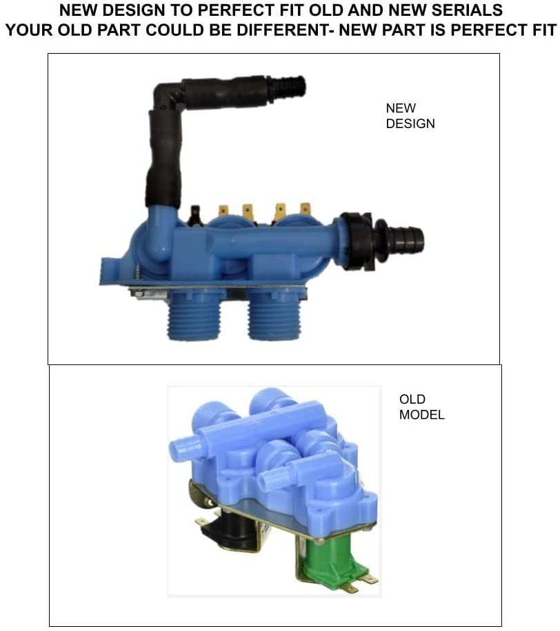 Global Products Washer Water Inlet Valve, 3 Coil Compatible with 3357901, 144, 64163, 99989698, PS341642, AP3096174