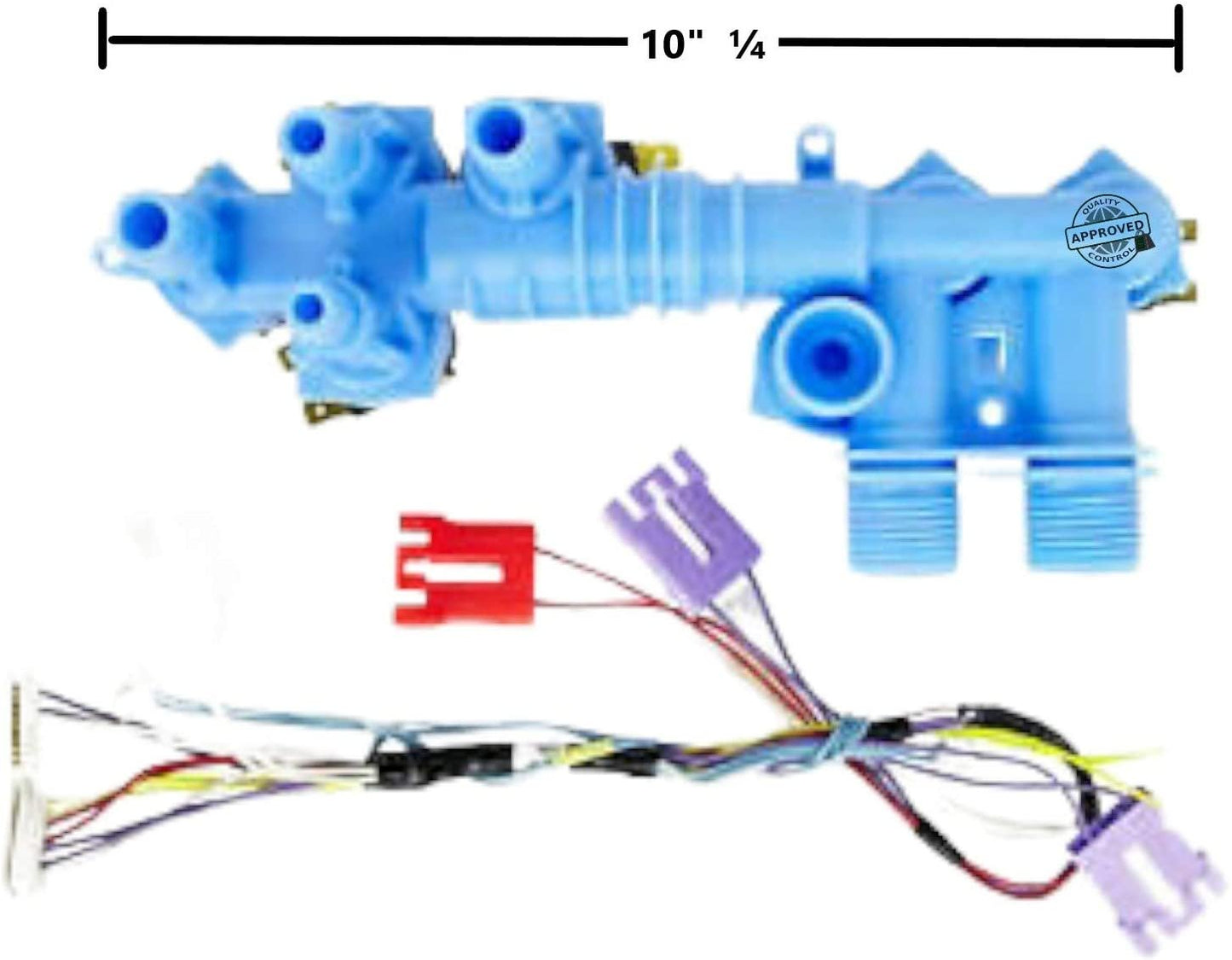 GlobPro W10364988 Washer Water Inlet Valve 6 coil - 10" ¼ length Approx. Replacement for and compatible with Whirlpool Kenmore Maytag Heavy DUTY